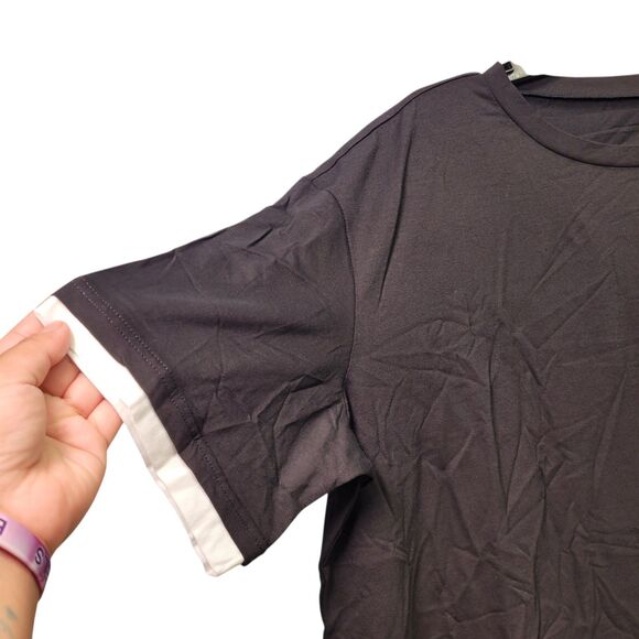 Men's Loose Fit T-Shirt Tops Basic Casual Round Neck Summer Black Shirts XXL - Picture 3 of 8